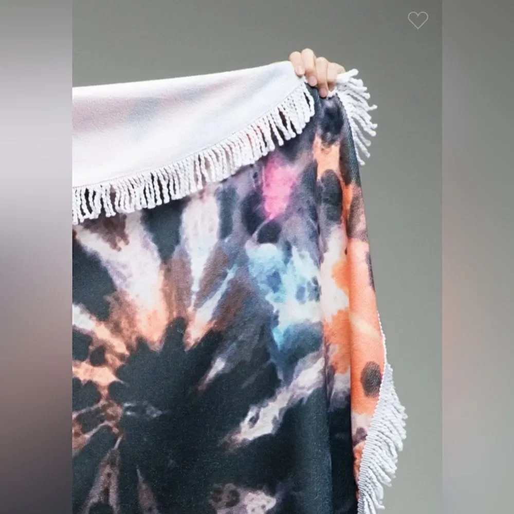 California Tie-Dye Round Towel